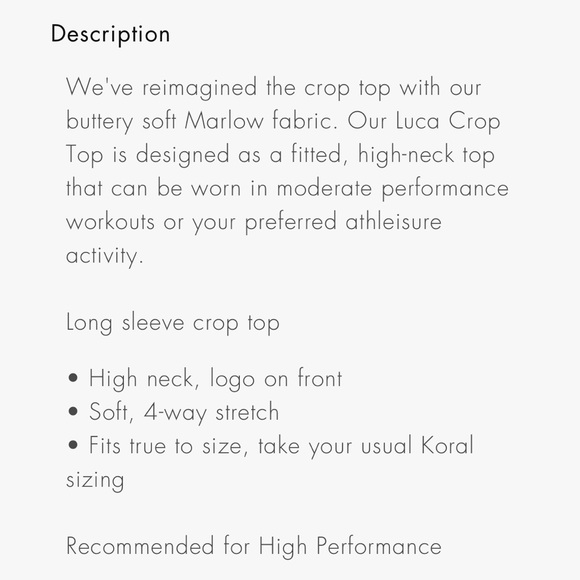 KORAL***Luca Marlow Black Crop Top***$85 NWT - Picture 12 of 12